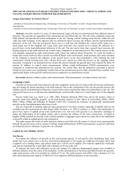 The Use of Geocells in Road Constructions Over Soft Soil - Cell