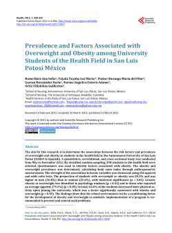 Prevalence and Factors Associated with Overweight and Obesity