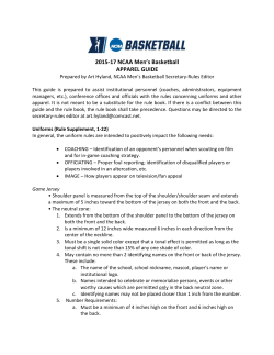 2015-17 NCAA Men`s Basketball APPAREL GUIDE
