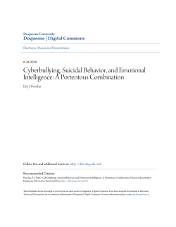 Cyberbullying, Suicidal Behavior, and Emotional Intelligence: A