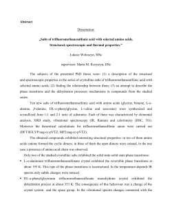Salts of trifluoromethanesulfonic acid with selected amino acids