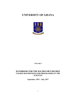 Handbook for College of Basic and Applied Sciences