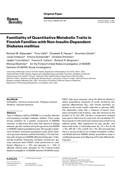 Familiality of Quantitative Metabolic Traits in Finnish Families with