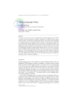 Family Language Policy