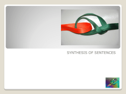 SYNTHESIS OF SENTENCES