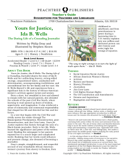 Yours for Justice, Ida B. Wells