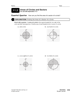 Finding the Area of a Sector of a Circle