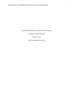 Nonprofit Organizations and the Art of Fundraising