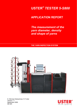 The measurement of the yarn diameter, density and shape of yarns