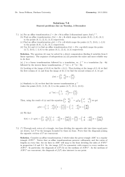 Solutions 7-8 - Durham University