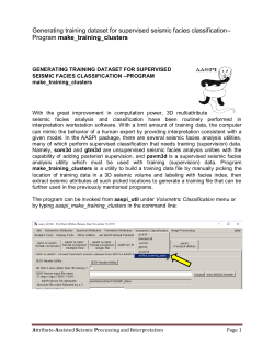 Program make_training_clusters