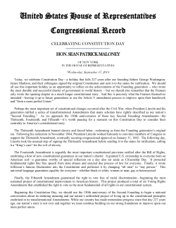 United States House of Representatives Congressional Record