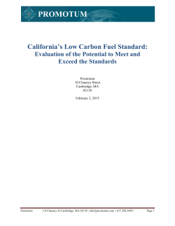 California`s Low Carbon Fuel Standard: Evaluation of the Potential