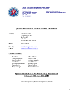Quebec International Pee-Wee Hockey