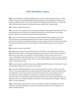 Mike Mansfield`s Legacy