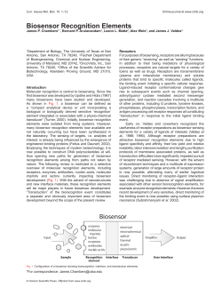 Biosensor Recognition Elements