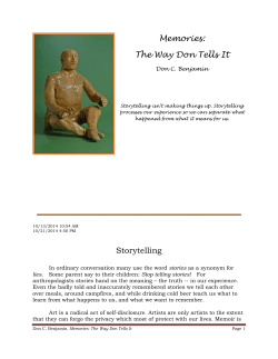 Memories: The Way Don Tells It Storytelling