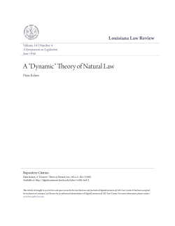 "Dynamic" Theory of Natural Law