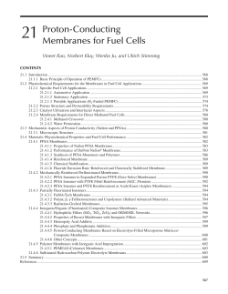 Proton-Conducting Membranes for Fuel Cells