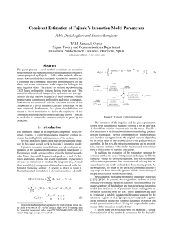 Consistent Estimation of Fujisaki`s Intonation Model Parameters