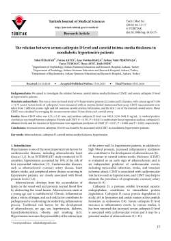 The relation between serum cathepsin D level