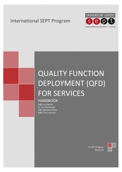 quality function deployment (qfd) for services