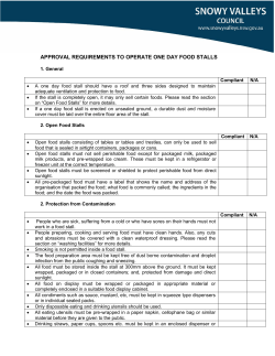 Food Stallholders ALSO need to this form and