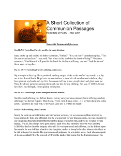 A Short Collection of Communion Passages