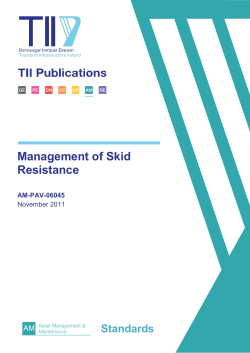 Management of Skid Resistance AM-PAV-06045