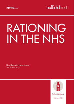 Rationing in the NHS