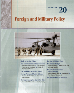 Foreign and Military Policy