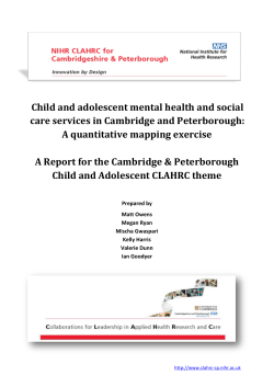 Service mapping technical report - Collaborations for Leadership in