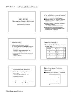 Multidimensional Scaling