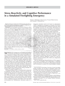 Stress Reactivity and Cognitive Performance in a