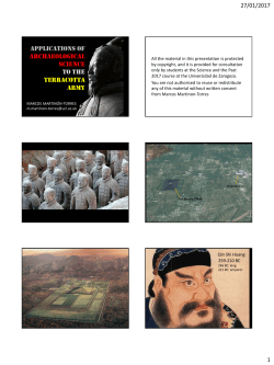 Applications of archaeological science TO THE Terracotta Army