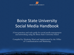 Boise State University Social Media Handbook