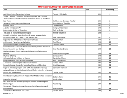 MHMSS Theses and Projects Library