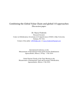 Combining the Global Value Chain and global IO approaches