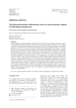 The heterochromatin condensation state in central nuclear regions