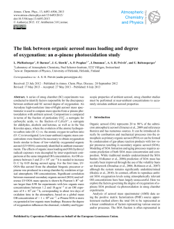 The link between organic aerosol mass loading and degree of