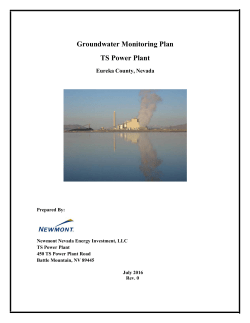 Groundwater Monitoring Plan TS Power Plant