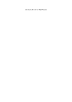 Emerson Goes to the Movies - Cambridge Scholars Publishing