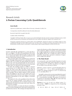 A Porism Concerning Cyclic Quadrilaterals
