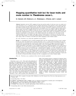 Mapping quantitative trait loci for bean traits and ovule number in