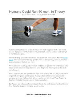 Humans Could Run 40 mph, in Theory