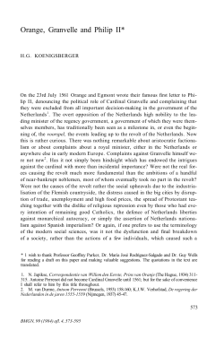 Orange, Granvelle and Philip II