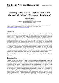 this PDF file - Studies in Arts and Humanities