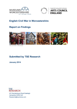 English Civil War in Worcestershire Final Report PDF 978 KB