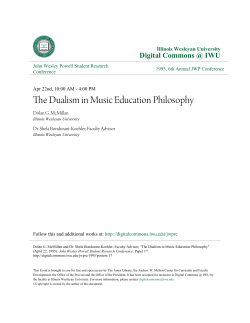 The Dualism in Music Education Philosophy
