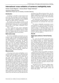 International cross-validation of sentence intelligibility tests